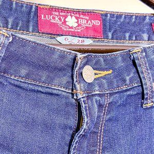 Lucky Brand Women's Lola Boot Jeans Size 6/28 Darker Blue Stretch Denim 30x32
